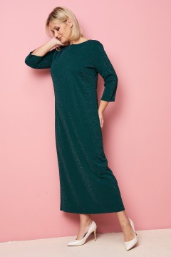 Длинное платье тёмно-зелёного цвета Sparada(фото2)