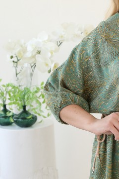 Платье миди зелёное с карманами Wisell(фото5)